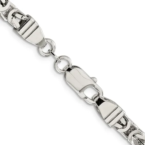 Miniatura 4 de IceCarats Collar de cadena de eslabones bizantinos de plata de ley 925 de 0.167 in