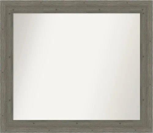 Miniatura 97 de Amanti Art Espejo de baño gris para sobre el fregadero, 27 x 27 pulgadas, espejo de tocador cuadrado gris, marco de madera rústica de campo medio