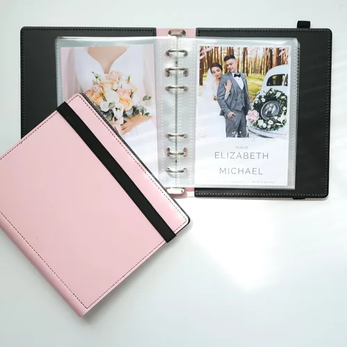Miniatura 33 de Álbum de Fotos de Cabina de Fotos 2x6 - Cuaderno con Purpurina de 6 Anillos Carpeta Brillante con 20 Fundas para Fotos de 2 por 6 - Se Adapta a 80