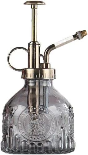 Miniatura 5 de Mister de plantas en vidrio de 6.8 fl oz, botella pequeña con bomba superior de plástico, rociador decorativo de niebla fina, regadera pequeña