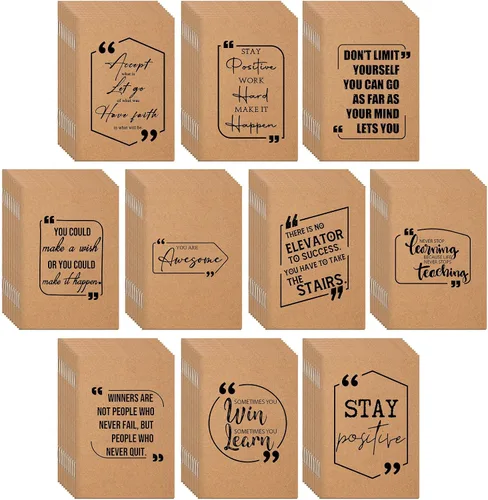 Miniatura 11 de Fulmoon - 30 cuadernos pequeños inspiradores a granel, cuadernos de bolsillo motivacionales para mujeres, regalos de afirmación de profesores, a