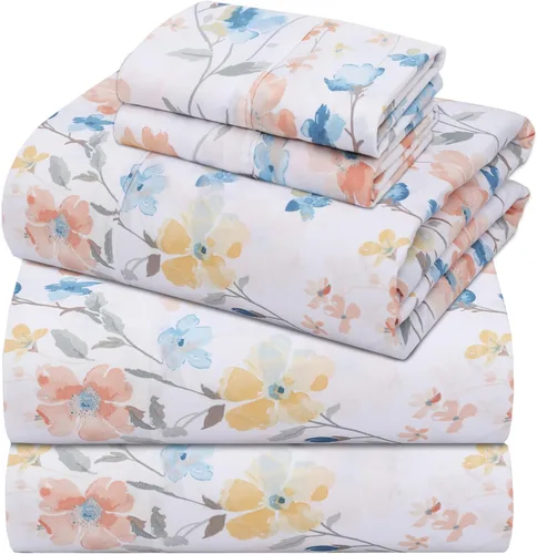 Miniatura 12 de ZOYER Sábanas de percal 100 % algodón tamaño King, refrescantes y transpirables para personas que duermen con calor, ropa de cama crujiente