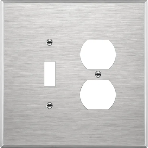 Miniatura 14 de Enerlites placas para combinación de apagador de pared, tamaño estándar, de policarbonato irrompible, color blanco, Blanco, 1