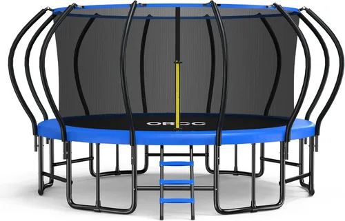Miniatura 11 de ORCC Trampolín para niños, capacidad de peso de 1200 libras, trampolín al aire libre 16, 15, 14, 12, 10, 8 pies, trampolines para niños y adultos