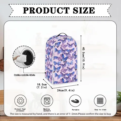 Miniatura 6 de Blender Dust Cover, Stand Mixer or Coffee Maker Appliance Cover, Anti Fingerprint Polyester Dust Proof Stain Resistant Blender Cover for Home