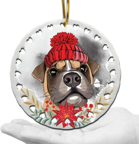 Miniatura 10 de BELLA BUSTA -Adorno de Navidad para perros, decoración navideña para amantes de los perros, estampado de Navidad UV