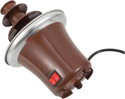 FUOYLOO Máquina de fuente de fondue de chocolate con diseño resistente a la temperatura para fiestas y reuniones familiares para galletas, fresas,