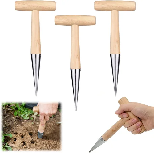 Miniatura 7 de Excavadora de agujeros para plantar, dispensador de semillas de jardín, herramienta de plantación de bulbos, herramienta de plantación de semillas