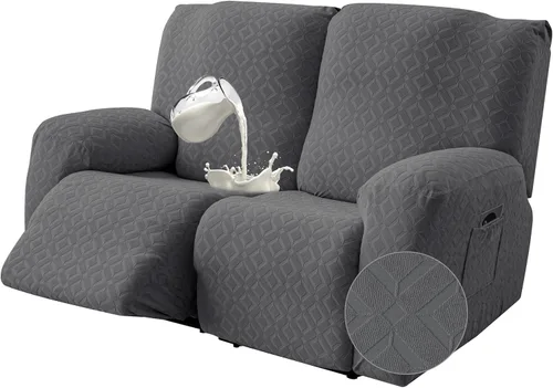 Miniatura 42 de Gennia Funda Impermeable para Sofá Reclinable, Fundas Elásticas para Sofá Reclinable con Bolsillos, Fundas Lavables para Sillón Reclinable Lazy Boy