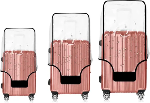 Miniatura 17 de Funda protectora de PVC transparente para maleta, de 24 pulgadas, aprobada por la TSA, 22-25 pulgadas