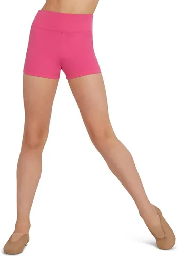 Miniatura 2 de Capezio Pantalón corto básico de cintura alta para niñas grandes, Blanco