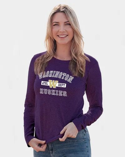 Miniatura 19 de Blue 84 NCAA - Camiseta de manga larga con licencia oficial de la NCAA para mujer, color del equipo atlético