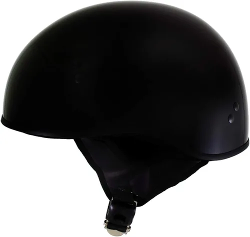 Miniatura 5 de Hot Leathers HLT68 Gloss Black The O.G. Advanced DOT Skull Cap Motorcycle Half Helmet Biker