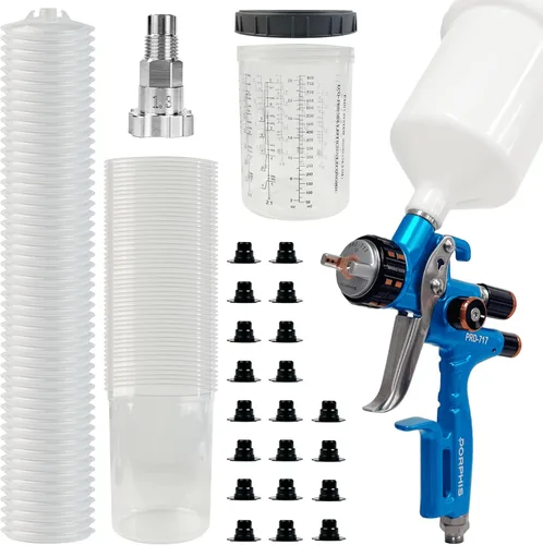 Miniatura 7 de Pistola Pulverizadora PRD-717 Tipo VS con Boquilla Dividida de 1.3mm para Repintado Automotriz, Marrón