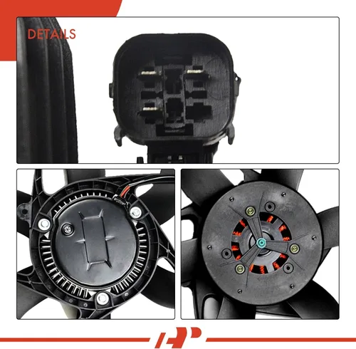 Miniatura 7 de Ensamble de ventilador de enfriamiento de radiador de motor A-Premium compatible con modelos BMW - 325i 2006, 325xi 2006, 328i 2007-2013, 328i