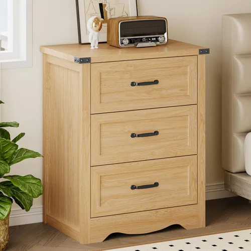 Miniatura 24 de BORNOON - Cómoda de 7 cajones para dormitorio, cómoda de madera moderna con manijas de metal, diseño antivuelco, organizador de almacenamiento Blanco