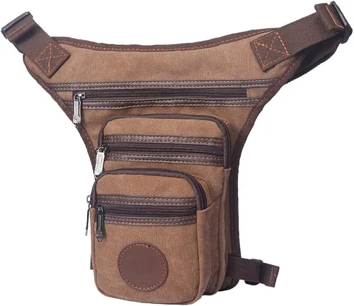 Miniatura 2 de Drop Leg Bag Military Tactical Motorcycle Ride Crossbody Backpack Cross Outdoor Bike Cycling Hiking Thigh Bag Waist Pouch for Men Khaki