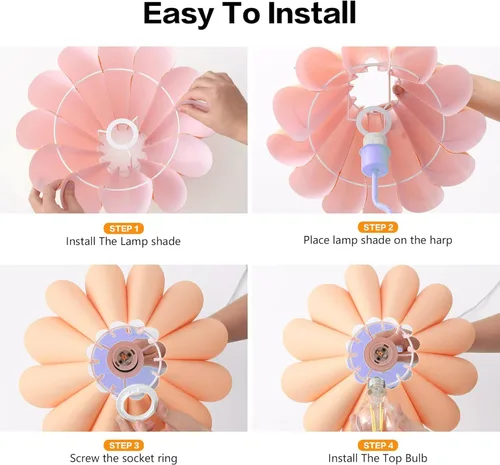 Miniatura 6 de EOEYYOYB Lámparas de mesa para sala de estar, lámparas regulables modernas azules y naranjas con puerto USB y toma de corriente