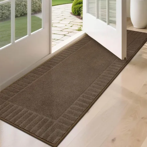 Miniatura 35 de BEQHAUSE Alfombra Antideslizante para Puerta Principal Alfombra Lavable de Bajo Perfil para Entrada Alfombras para Puerta Principal Trampa para Negro
