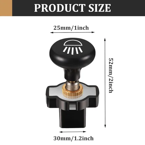 Miniatura 2 de HESTYA Interruptor de luz para carrito de golf, 3 piezas, interruptor de luz de empuje de 12 voltios para carrito de golf, botón de empuje y tirón