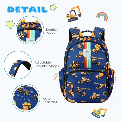 Miniatura 56 de CAMTOP - Conjunto de mochila y lonchera con estampados divertidos para niños de preescolar y primaria), Y0058-2