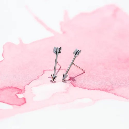 Miniatura 4 de Boma Joyas de plata esterlina Arrow Stud Pendientes, Metal