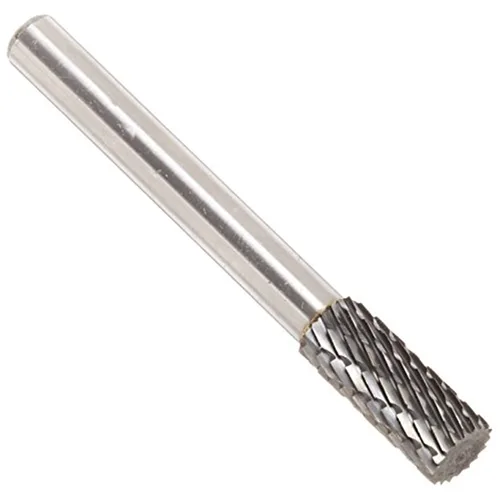 Miniatura 26 de Drill America SA-1 Rebaba de carburo/lima giratoria cilíndrica de doble corte para amoladora de troquel de 1/4" de diámetro x 5/8" de longitud