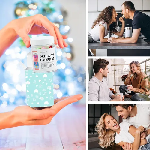 Miniatura 7 de HIONXMGA 60+ Cápsula Sorpresa Ideas para una cita nocturna en una botella, Selección aleatoria y despliega actividades románticas para parejas