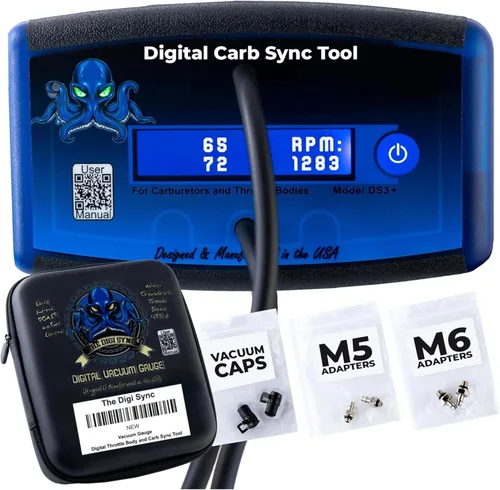 2 canales: el cuerpo del acelerador digital Digi Sync y la herramienta de sincronización de carbohidratos, sincronizador de carburador fácil de usar
