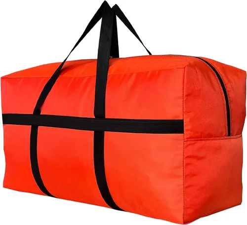 Bolsa de lona de almacenamiento extra grande para viajes, bolsa de lona de viaje gigante de gran tamaño negra