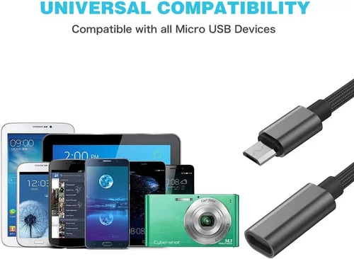 Miniatura 5 de Adaptador USB C a Micro USB, KUXIYAN (paquete de 2) Tipo C hembra a Micro USB Macho, conector de carga y sincronización compatible con Samsung