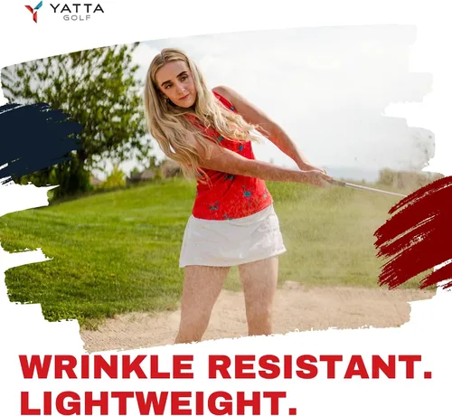 Miniatura 49 de YATTA GOLF Polo de golf sin mangas para mujer, absorbe la humedad, cuello en V, para golf, entrenamiento, golf