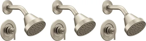 Miniatura 12 de Moen Gibson Níquel cepillado de rendimiento ecológico moderno para ducha con grifo de baño y mango con palanca, válvula Posi-Temp requerida