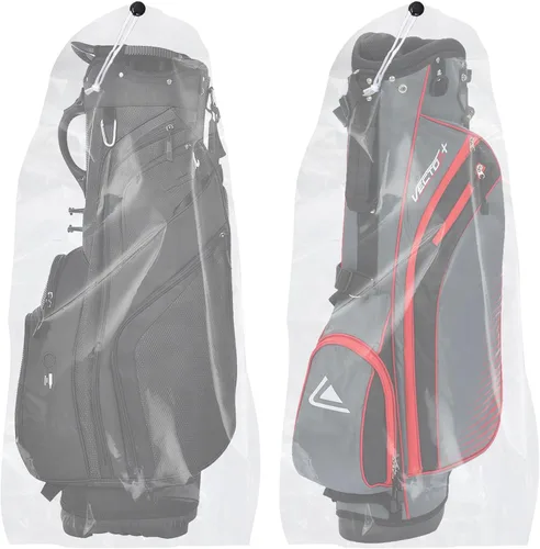 Klmnop Paquete de 2 fundas para bolsas de golf, 31 x 62 pulgadas, grandes cubiertas antipolvo con cordón (4 mil), bolsa de almacenamiento de