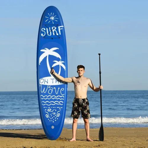 Miniatura 3 de Goplus Tabla de remo inflable de 9.8/10/11 pies, SUP de 6.5 pulgadas de grosor con accesorios de primera calidad y bolsa de transporte, postura