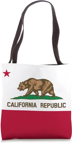 Bolsa de mano con la bandera del estado de California Bear