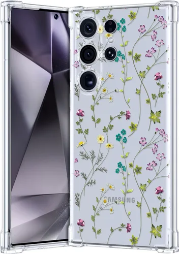 Miniatura 16 de RALEAVO Funda protectora para Samsung Galaxy S23 Ultra, funda protectora transparente de poliuretano termoplástico suave con esquinas reforzadas