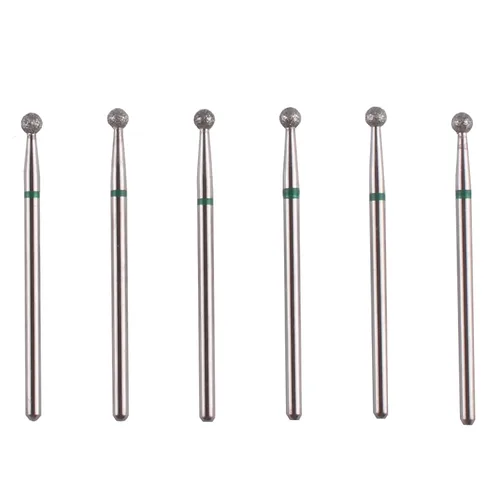 Miniatura 7 de Juego de 6 brocas de bola de diamante profesional, juego de brocas para cutícula para manicura rusa, broca de vástago de 3/32 (φ5.0.000 in)