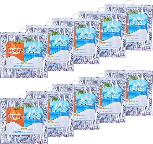 Miniatura 30 de Superio Bolsas aisladas para bebidas frías y calientes para entrega de alimentos, bolsas de compras de comestibles, almacenamiento de alimentos