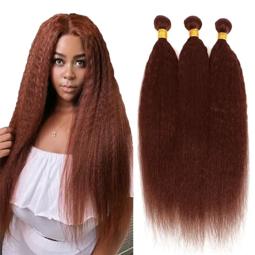 Miniatura 8 de Color 30 paquetes de cabello humano marrón onda del cuerpo paquetes 8 10 12 pulgadas brasileño virgen Remy extensiones de cabello humano doble trama