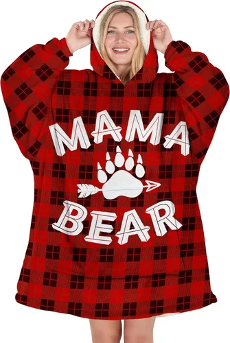 Miniatura 22 de Warmstorey Manta con Capucha Portátil para Mamá Esposa La Mejor Sudadera de Todos los Tiempos - Regalo de Navidad del Esposo Hija Aniversario