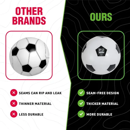 Miniatura 7 de DO-U-Play Games - Balón de fútbol jumbo, 30 pulgadas de diámetro, material de goma superior duradero y resistente, pelota inflable grande
