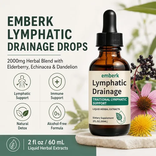 Miniatura 5 de Gotas de Drenaje Linfático, Mezcla Herbal de 2000mg con Saúco, Equinácea y Diente de León, – Apoya el Drenaje Linfático, Sistema Inmunológico