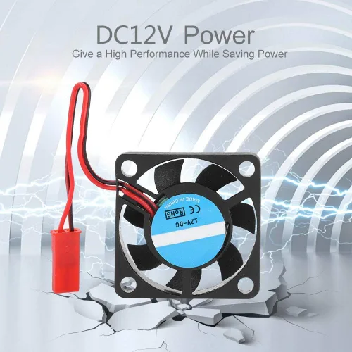 Miniatura 4 de Mini ventilador de enfriamiento sin escobillas, PH2.0 2Pin 12V Mini ventilador de refrigeración sin escobillas 1.181x1.181x0.276 in 3007 12V Mini DC