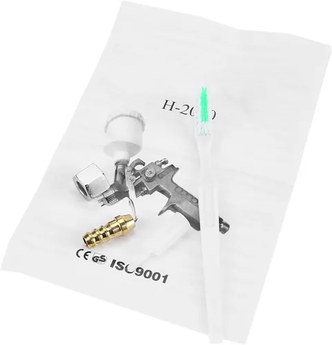 Miniatura 9 de pistola de gravedad para pintar, Mini spray neumático profesional 0.8/0.039 in boquilla para reparación de pintura de automóviles (H-2000A 0.031 in)
