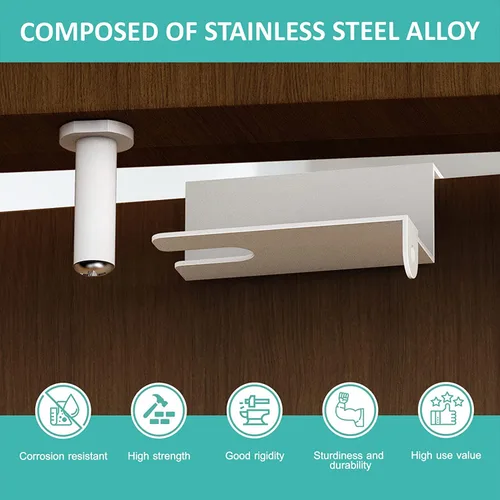 Miniatura 7 de Cerradura superior de puerta a prueba de niños, cerraduras de puerta superior BILLROAD para seguridad de niños hechas de metal resistente