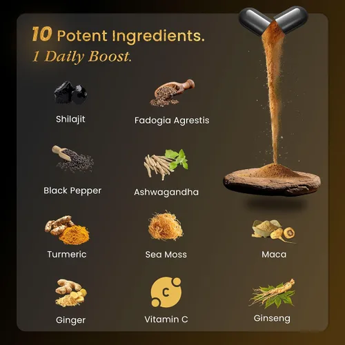 Miniatura 4 de Shilajit Cápsulas para hombres y mujeres, 16,000 mg puro del Himalaya orgánico Shilajit apoya la vitalidad y el bienestar, suplemento puro premium