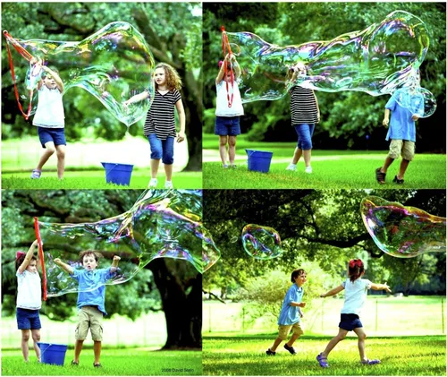 Miniatura 3 de BUBBLETHING - Varita y libro de burbujas grandes, sopla burbujas a 20 pies de largo, este es el libro que construyó el deporte de burbujas gigantes