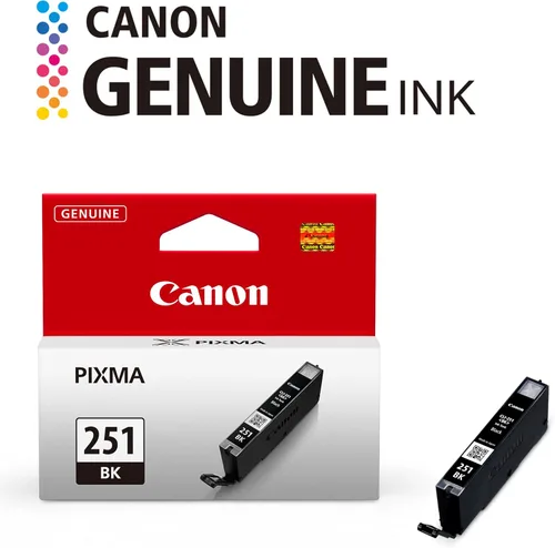 Miniatura 2 de Canon CLI-251 Depósito de tinta negra auténtica, compatible con MG6320, IP7220 y MG5420, MX922, MG5520, MG6420, MG7120, iX6820, iP8720, MG7520