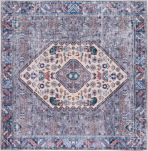 Miniatura 12 de SAFAVIEH Tucson Collection - Alfombra lavable de 2 pies 6 pulgadas x 8 pies, beige y gris, antideslizante, ideal para zonas de alto tráfico en sala